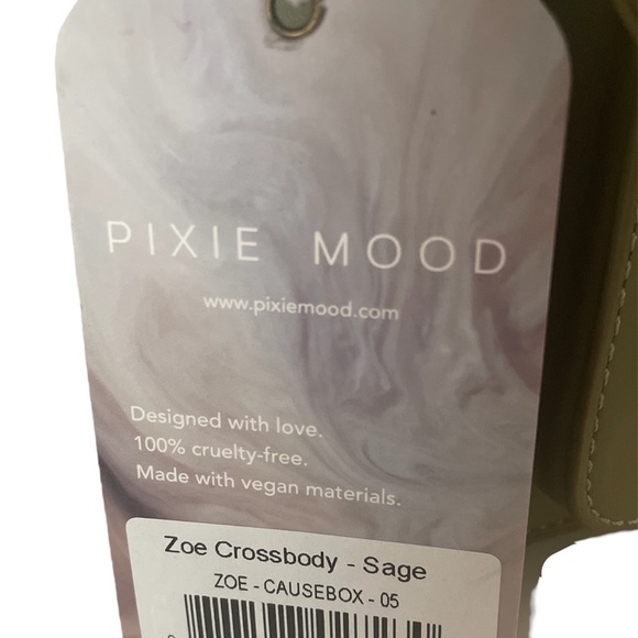 NEW Pixi Mood Vegan Leather Crossbody Zoe Sage Bag Handbag - Picture 4 of 7